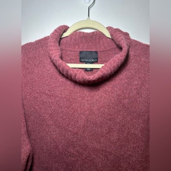 Cynthia Rowley Wool Blend Cowl Neck Sweater Size Medium - Picture 8 of 8